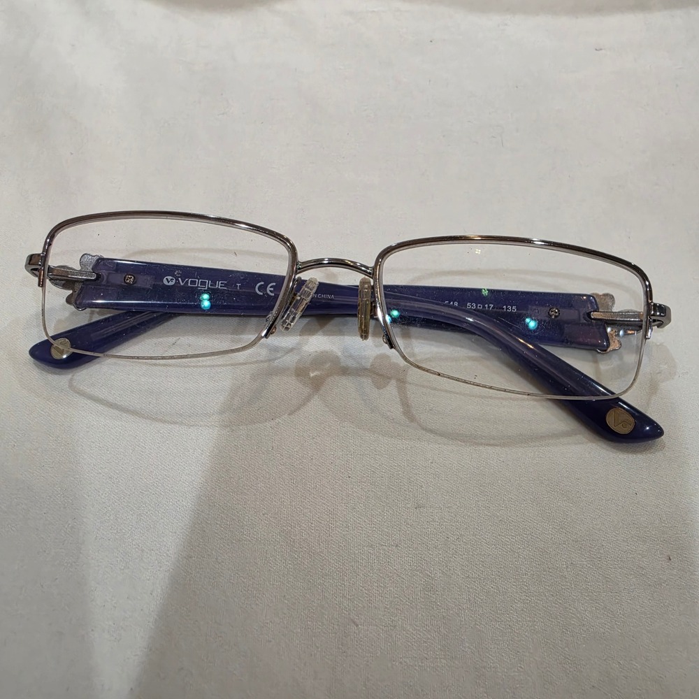 Vogue Eyeglass Frames Women 53mm Purple Gunmetal Good VO 3779-B Butterfly